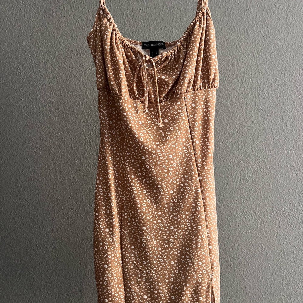 Patterned Brown Dress